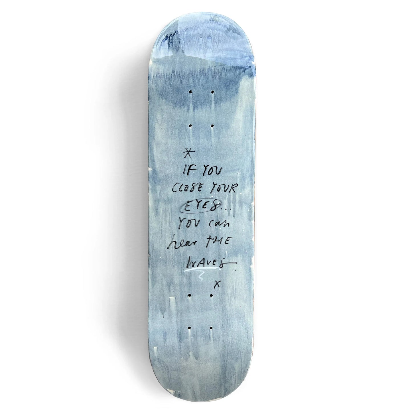 Close Your Eyes Skateboard | Resin Finish