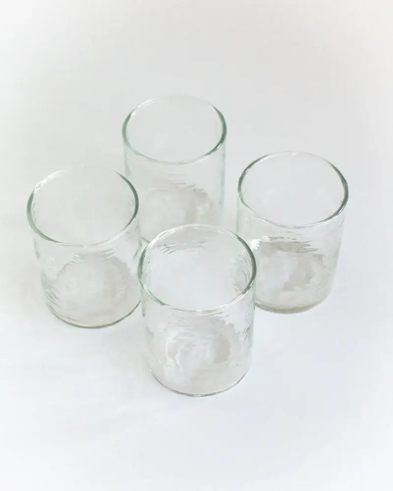 Handblown Hammered Glasses | Set of 4