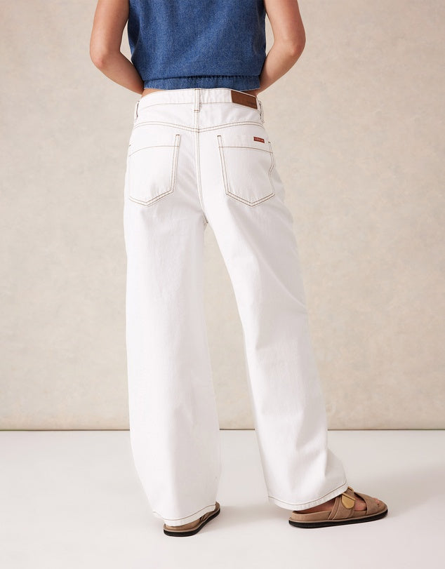Frankie Loose Straight Jean | Ecru