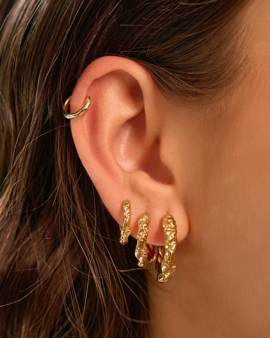 Kira Gold Hoop Earrings | Midi