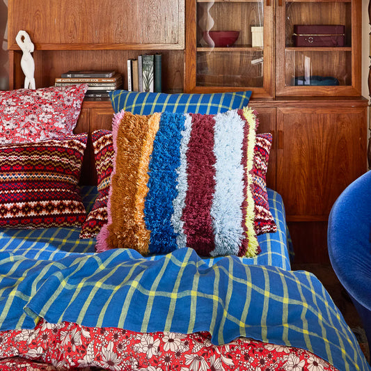 Henri Shag Cushion | Mahogany