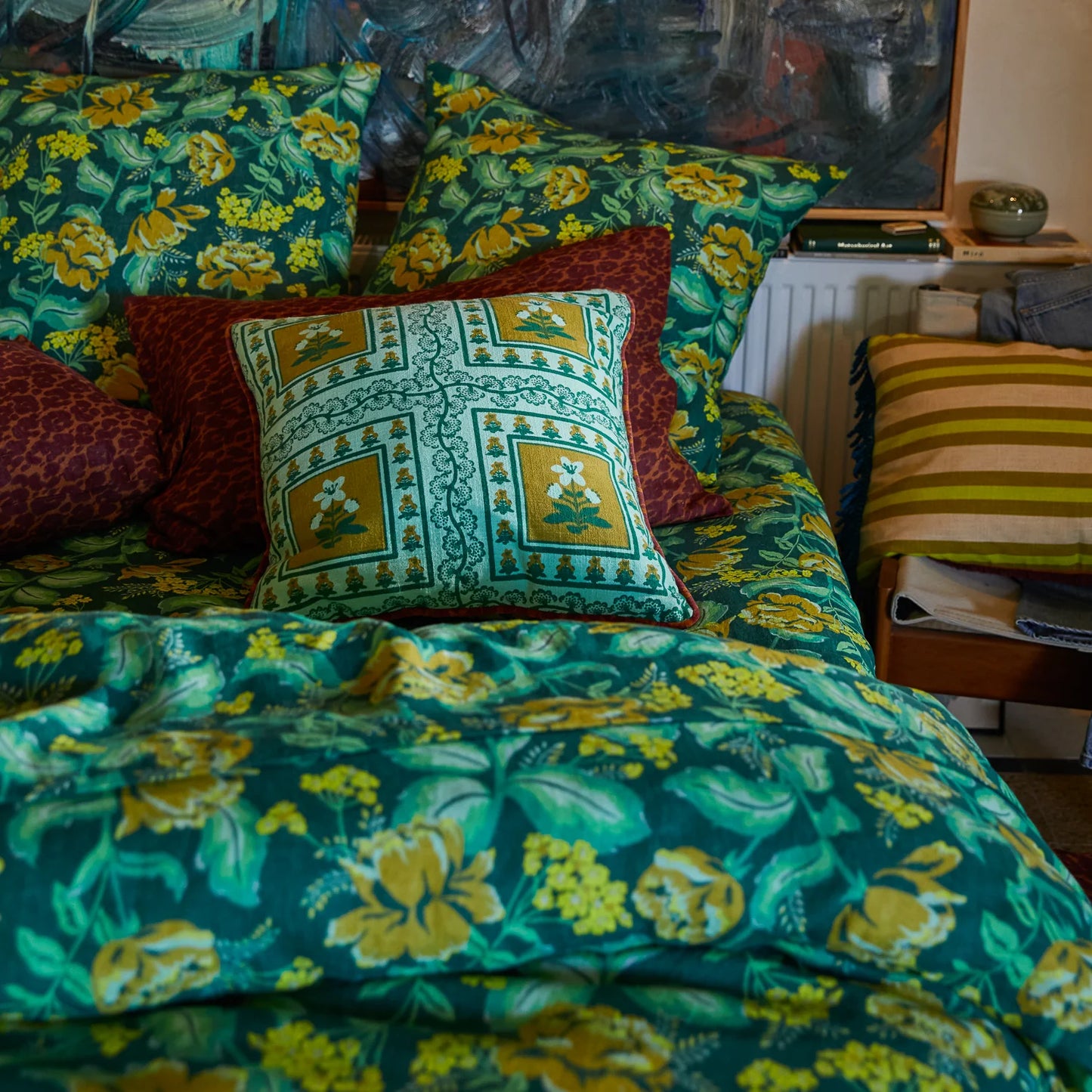 Claire Reversible Cushion | Jade