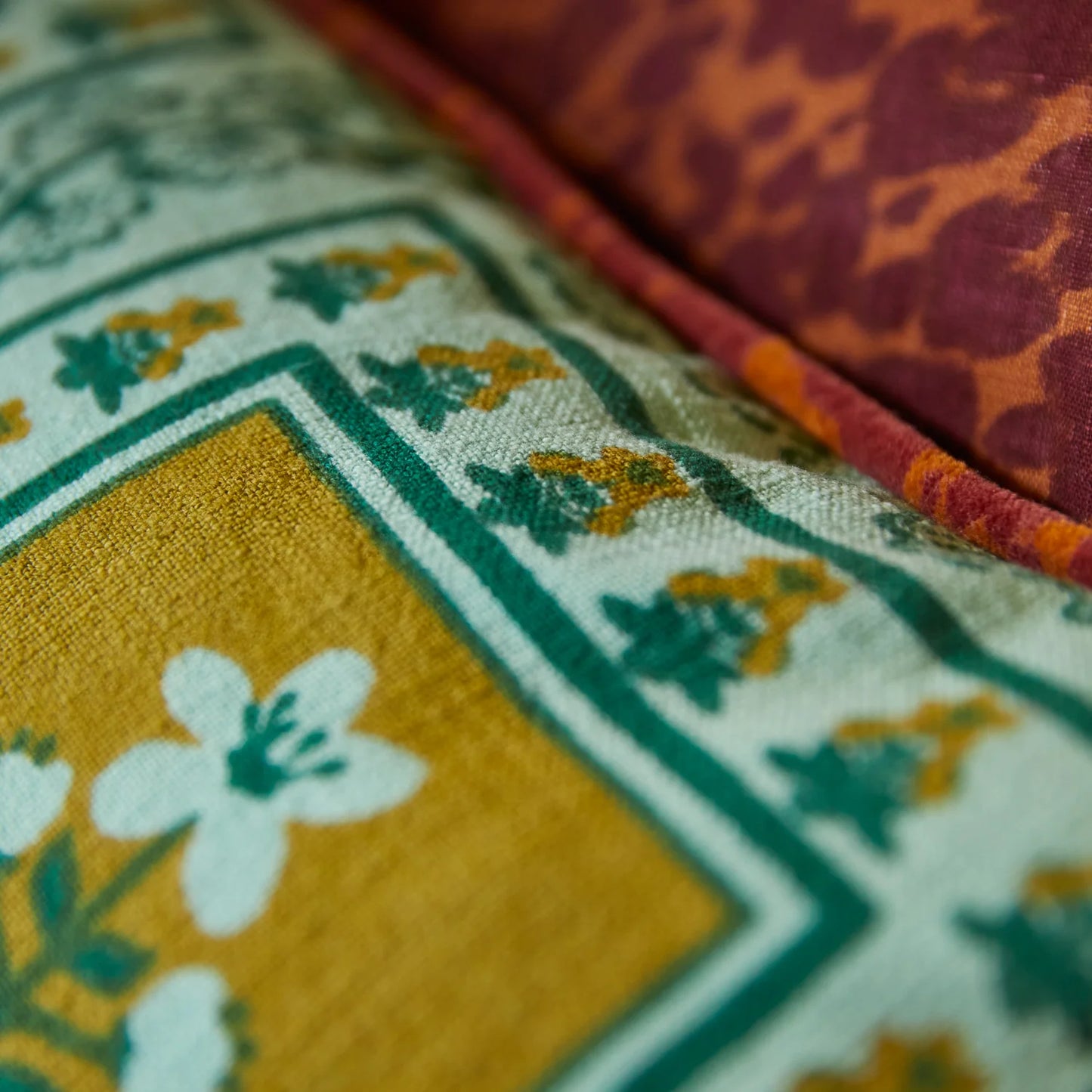 Claire Reversible Cushion | Jade