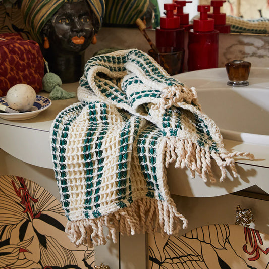 Lucien Waffle Hand Towel | Forest