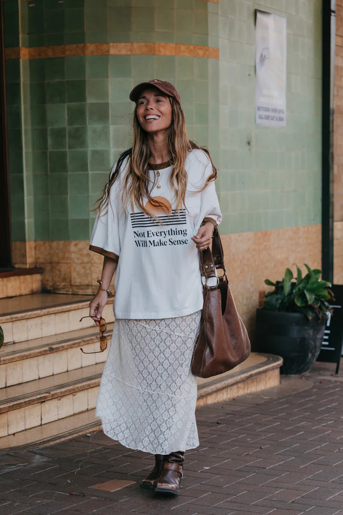 'Moonlace' Lace Midi Skirt