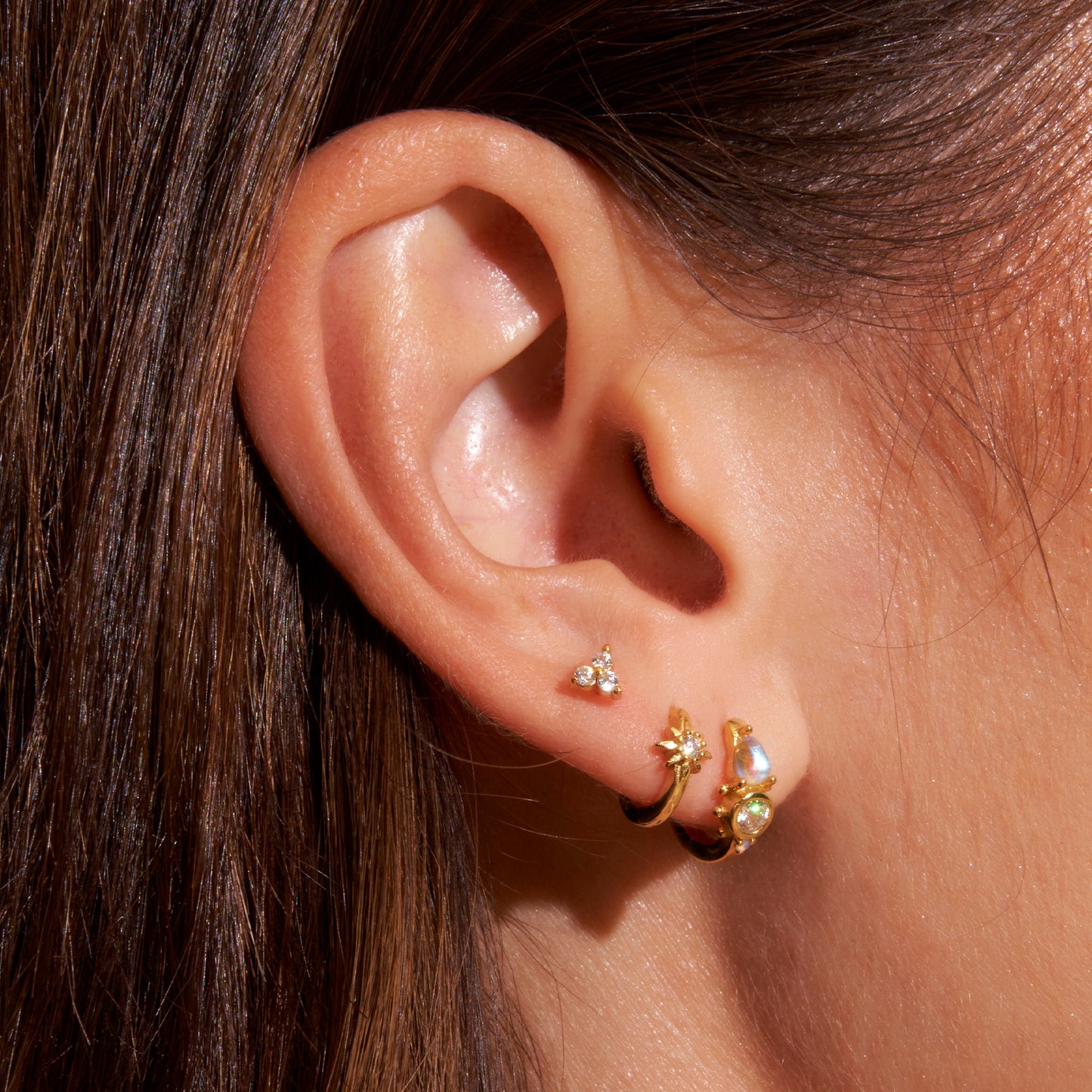 Cassia Stud Earrings | Stone