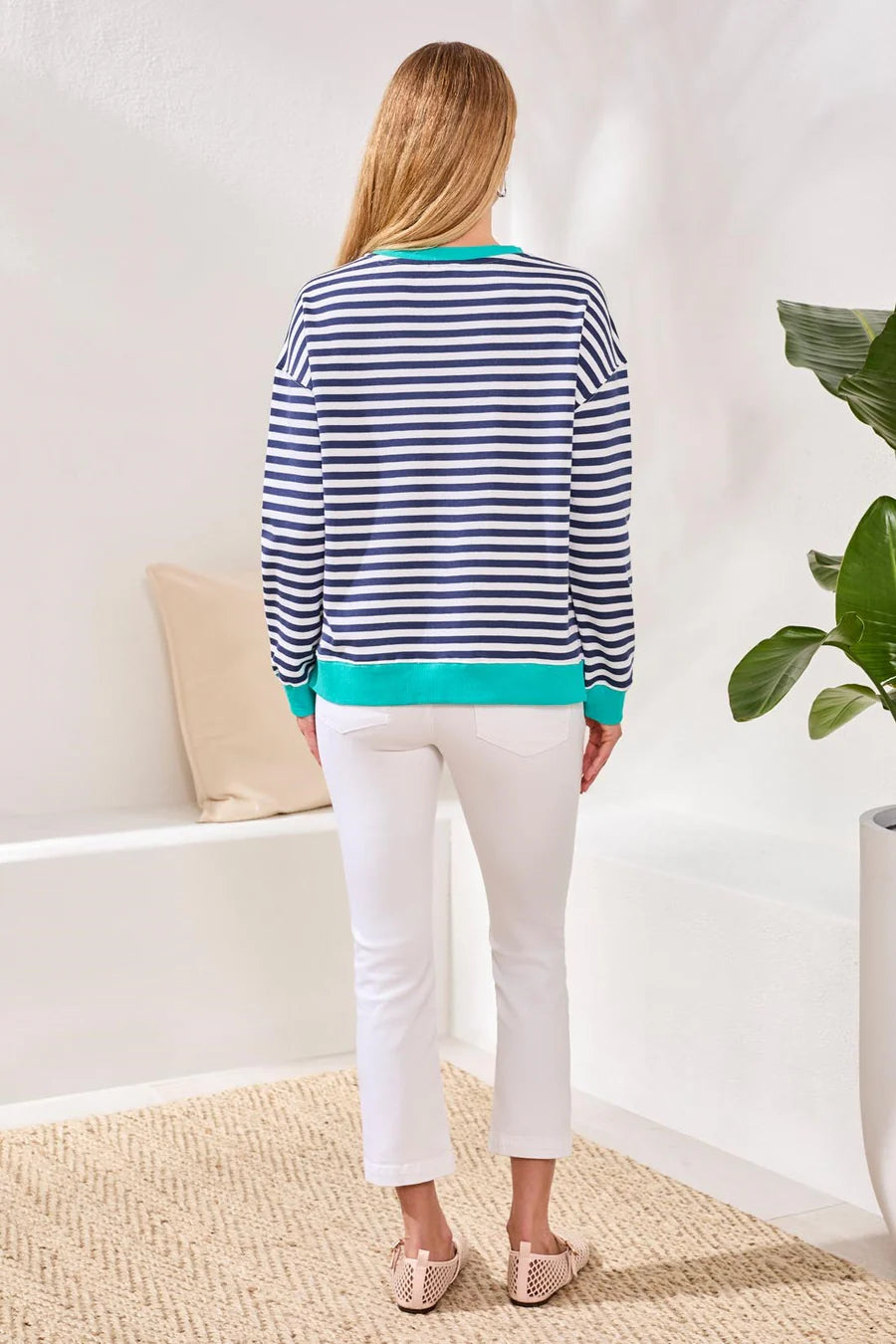 Cotton Crewneck | Jet Blue