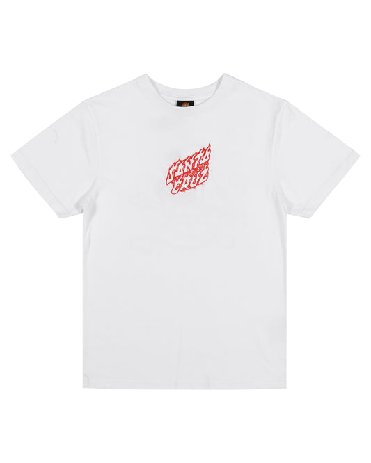 Crossbone Dot Mono Centre Tee | White