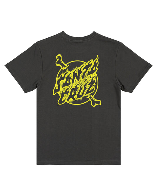 Crossbone Dot Mono Centre T-Shirt | Onyx