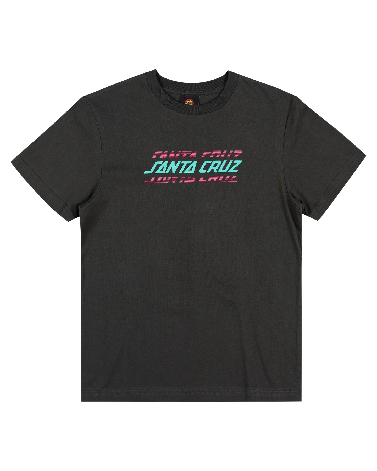 Multi Split Strip Front Tee | Onyx