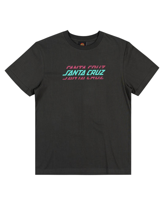 Multi Split Strip Front Tee | Onyx