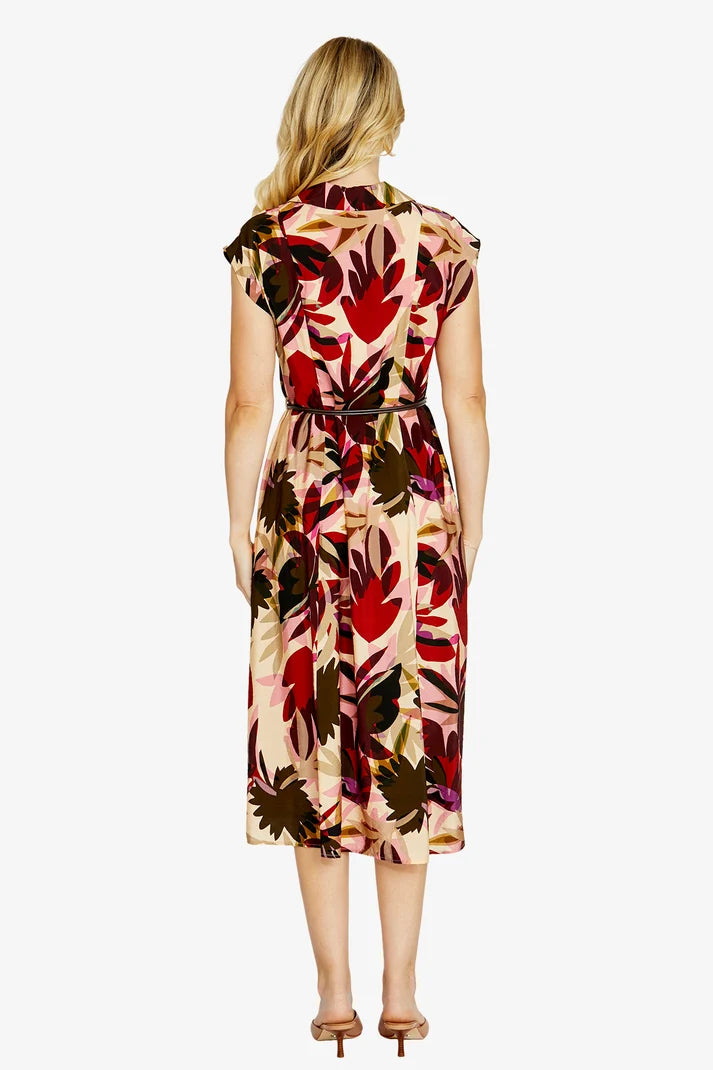 Sophie Sleeveless Belt Dress | Columbia Print