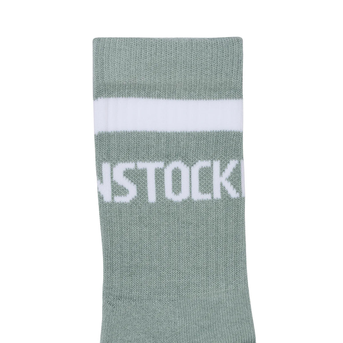 Cotton Crew Stripe Sock | Pure Sage