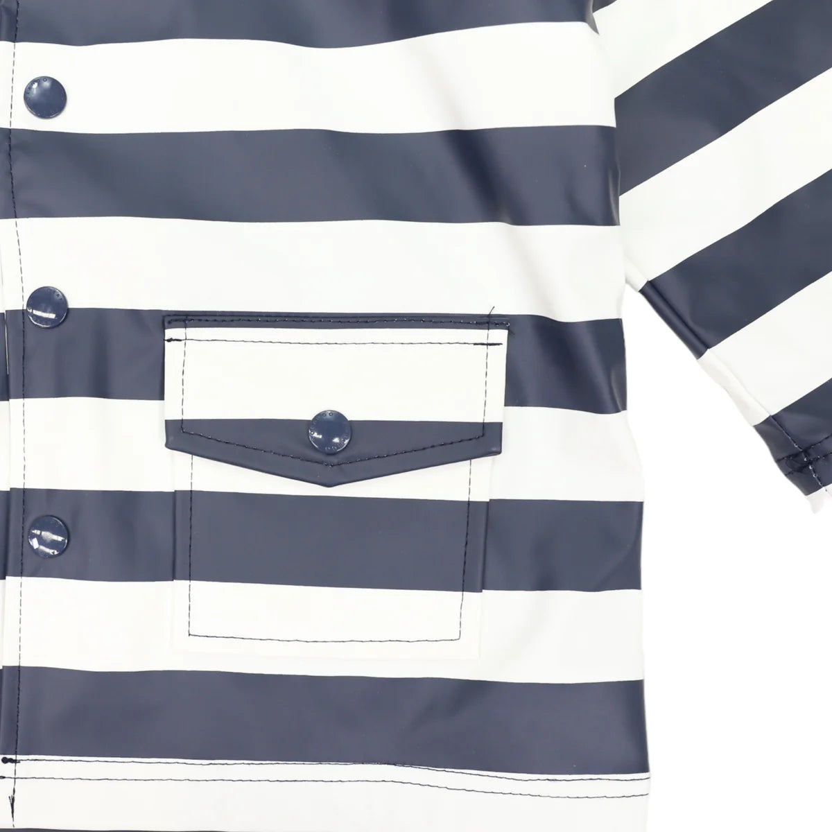 Striped Raincoat | Navy Stripe