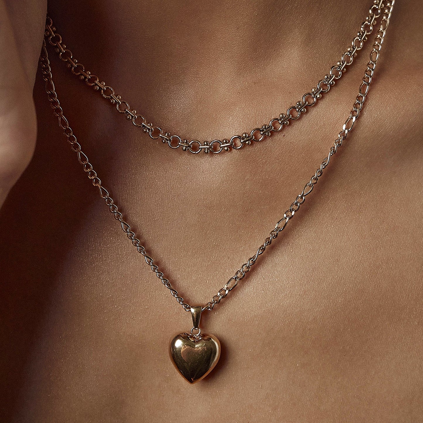 Rose Heart Necklace | Gold