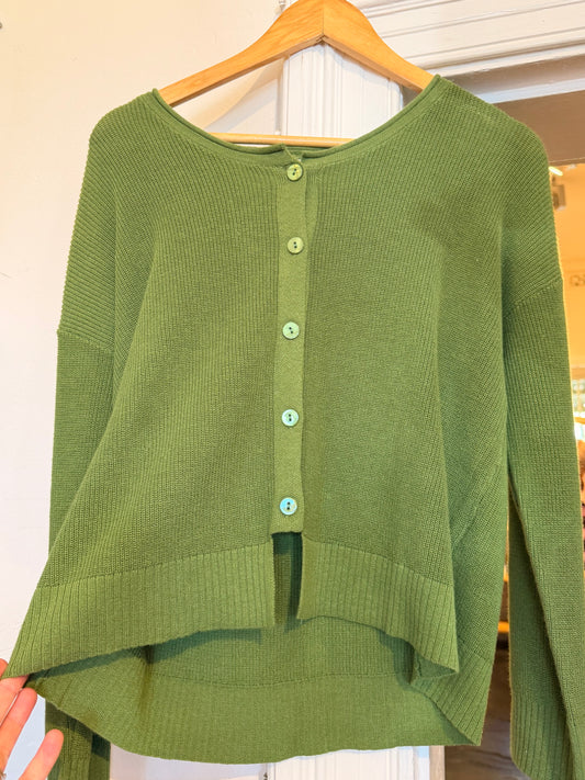 Stepping Up Cardi | Celery