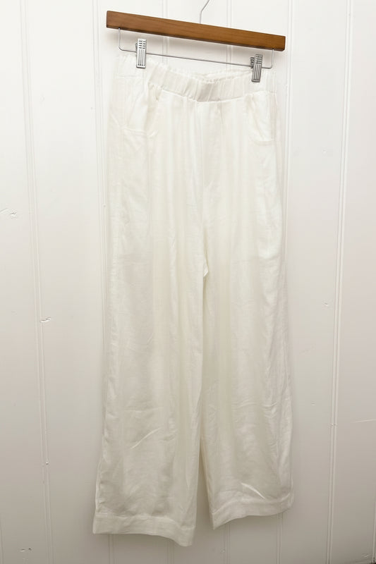 Bayley Linen Pant | White