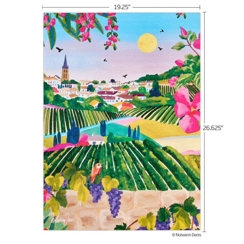 WerkShoppe 1000Pc Puzzle – Village Vineyard