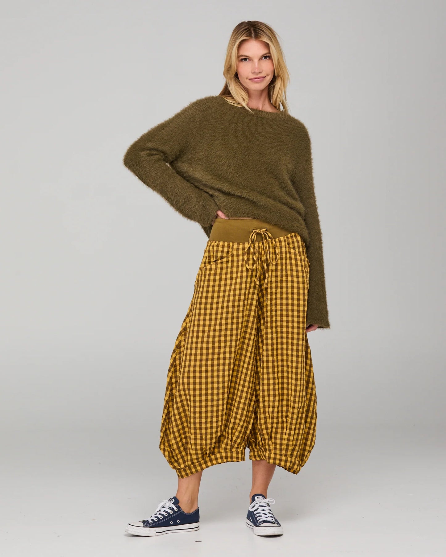 Guru Pant | Mustard Seersucker