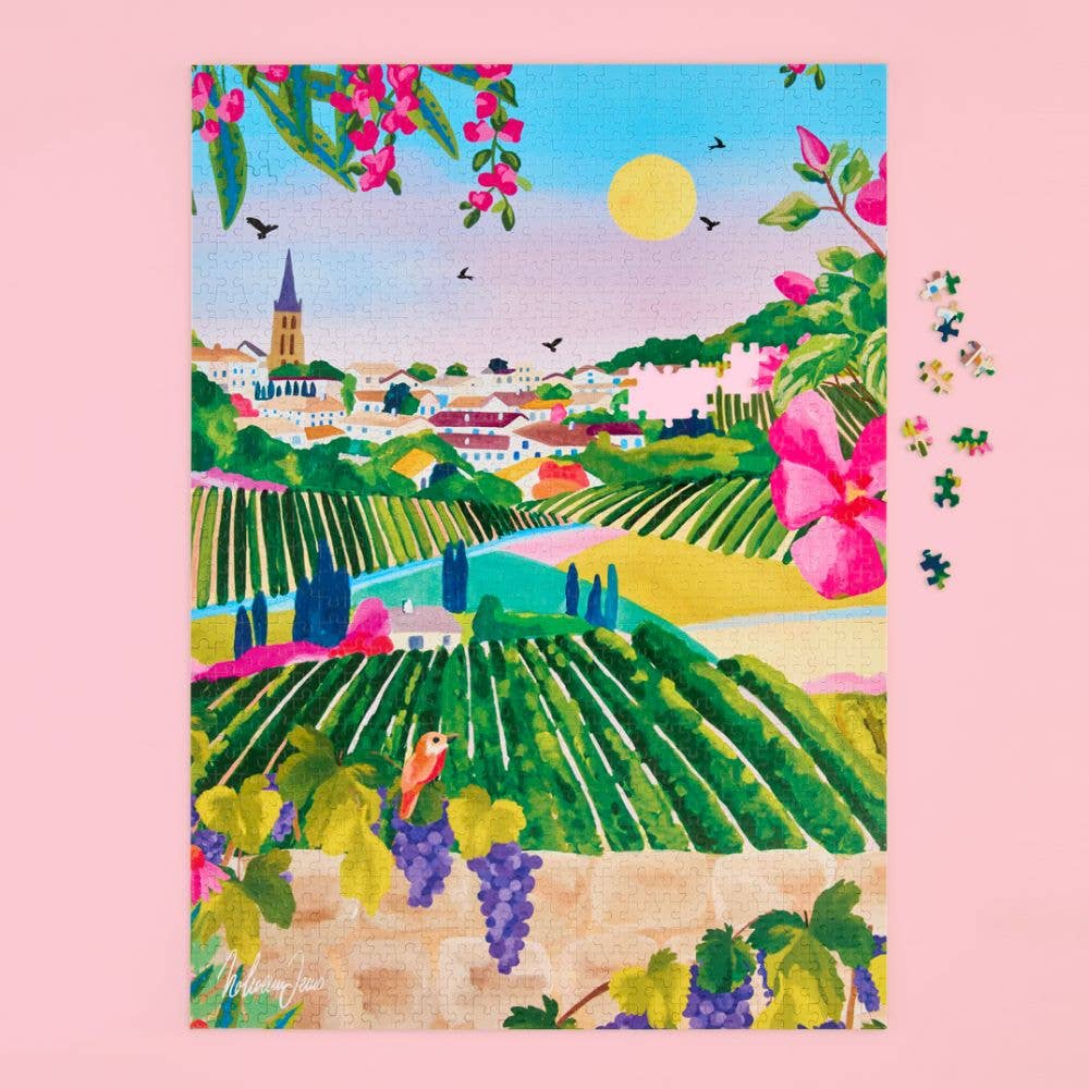 WerkShoppe 1000Pc Puzzle – Village Vineyard