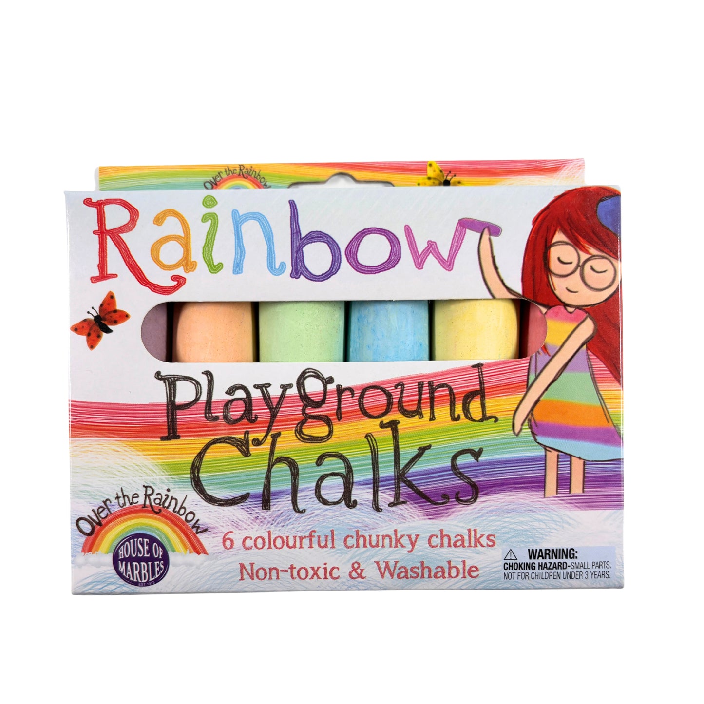 Rainbow Playground Chalk | 6 Piece