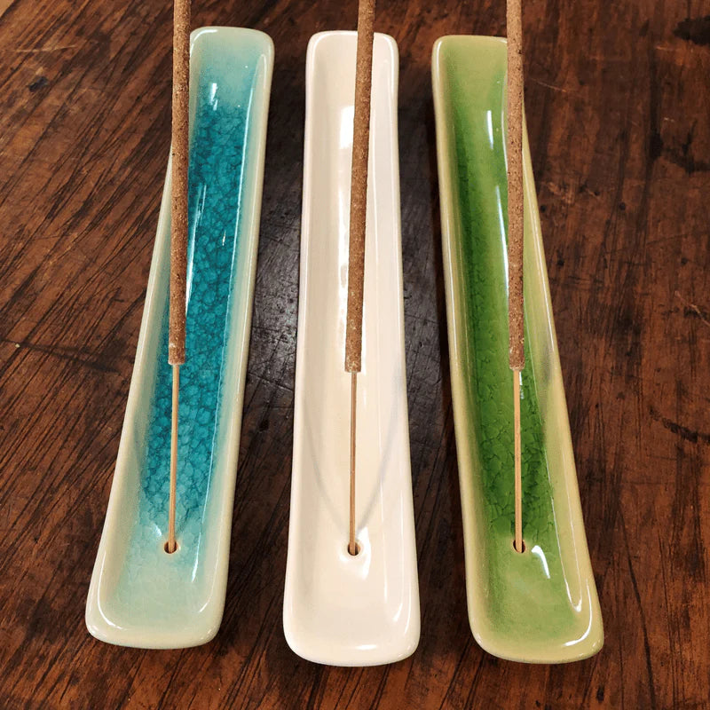 Incense Medium Boat Holder | Turquoise and Emerald
