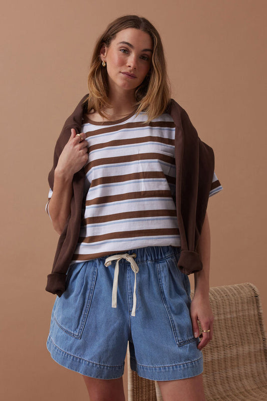Darcy Relaxed Everyday Short | Mid Blue Wash