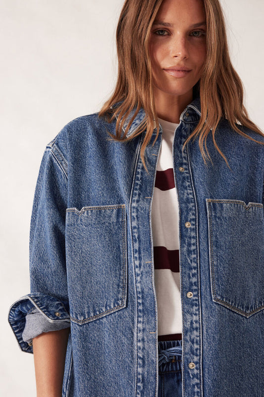 Goldie Longline Denim Shacket