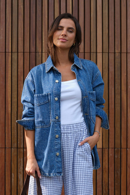 Bobbi Side Pocket Denim Shacket