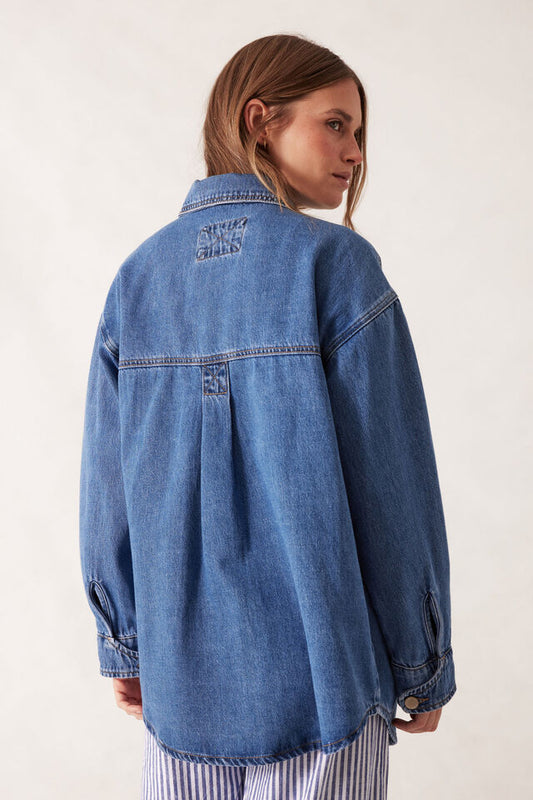 Bobbi Side Pocket Denim Shacket