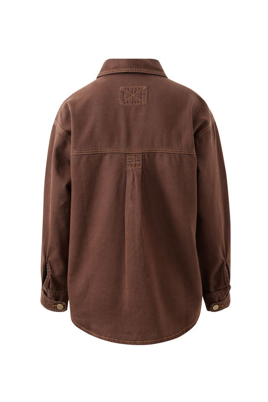Bobbi Side Pocket Denim Shacket | Chocolate