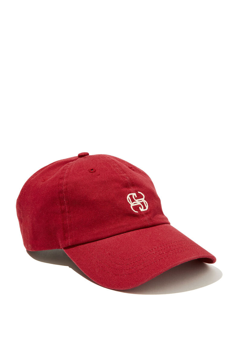 Pip Everyday Cap | Deep Red/Ecru