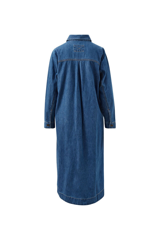 Rae Long Sleeve Midi Dress | Fresh Indigo