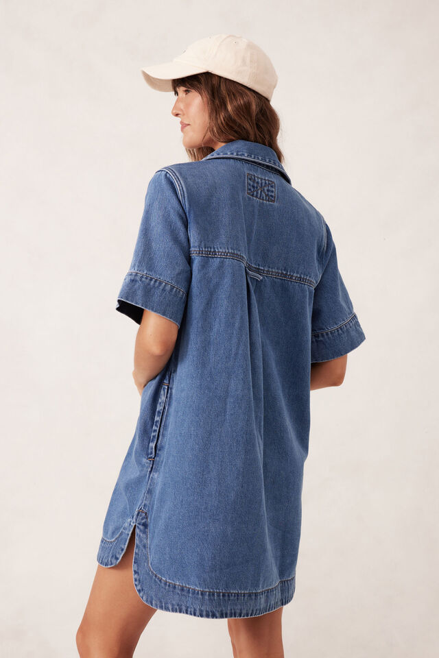 Sammy Relaxed Shirt Dress | Fresh Indigo