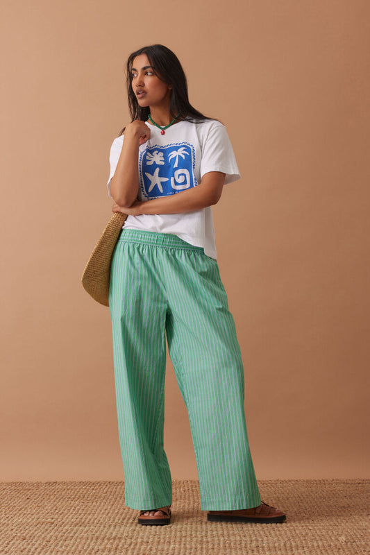 The Lounge Pant | Zesty Green Stripe