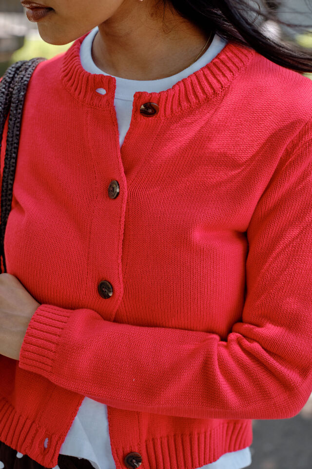 Nelly Cardigan | Fiery Red