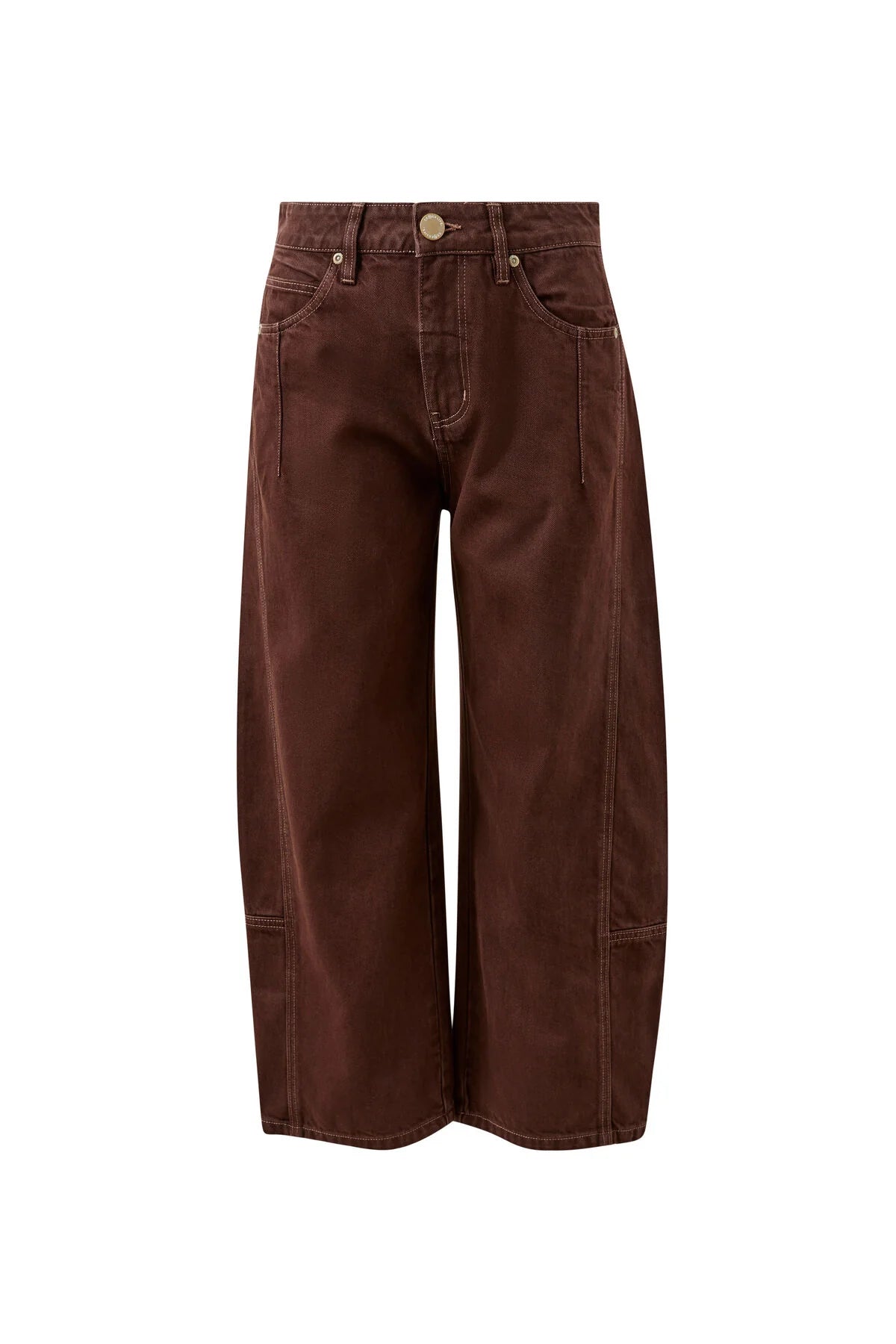 Demi Barrel Jean | Bitter Chocolate