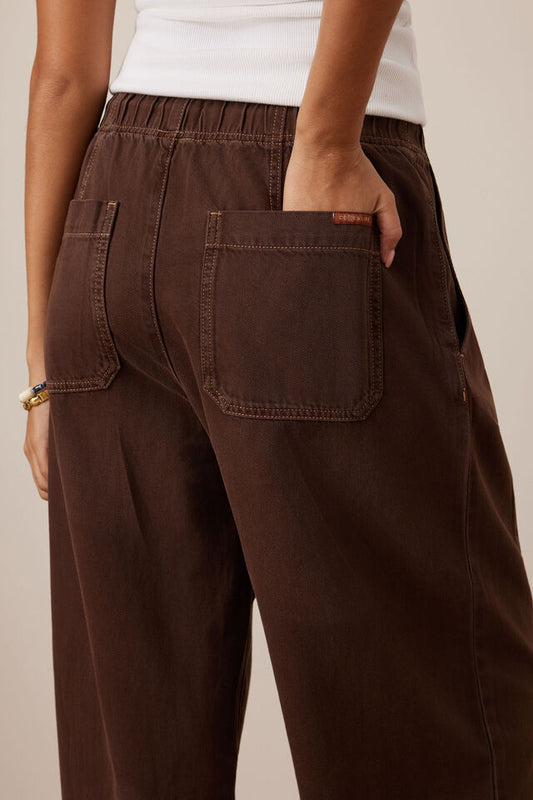 Jessie Barrel Pant | Chocolate