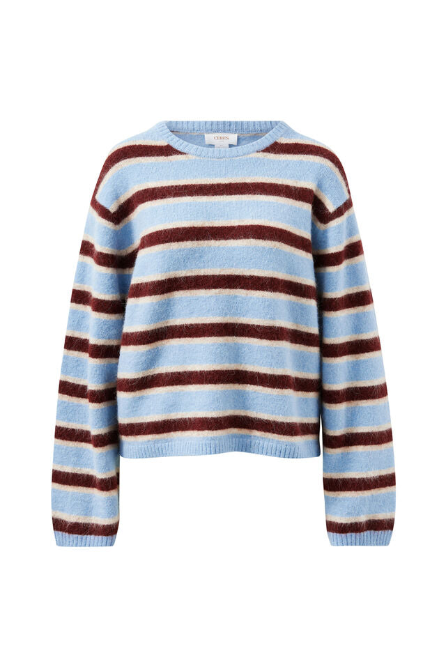 Bonnie Lofty Knit | Blue Stripe
