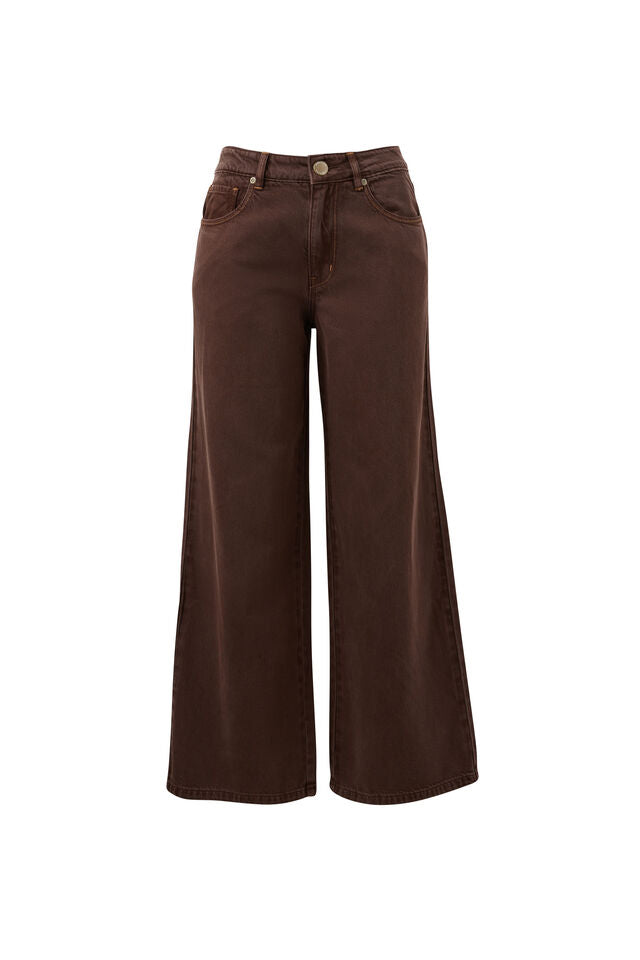 Willow Soft Wide Leg Jean | Chocolate