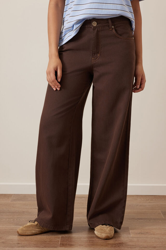 Willow Soft Wide Leg Jean | Chocolate