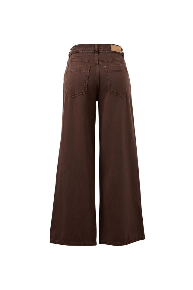 Willow Soft Wide Leg Jean | Chocolate