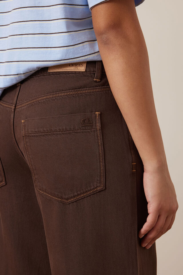Willow Soft Wide Leg Jean | Chocolate