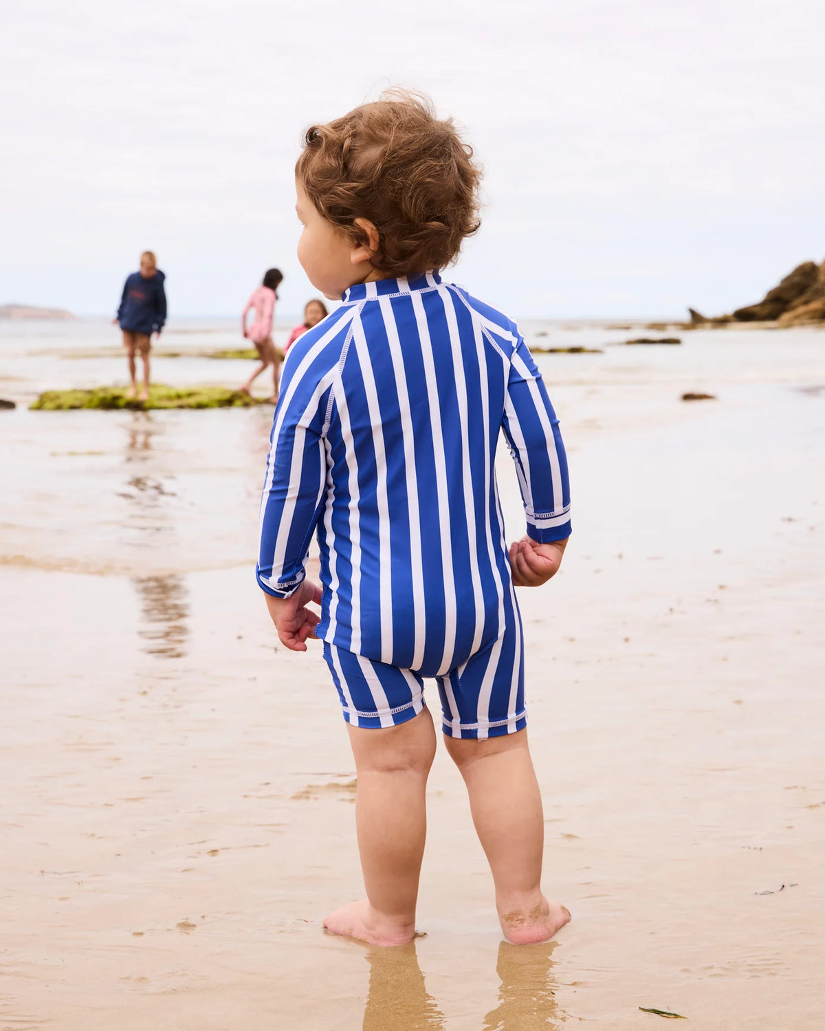**COMING SOON** Kip&Co x Blinky Bill Baby Long Sleeve Zip Bathers | Stripe