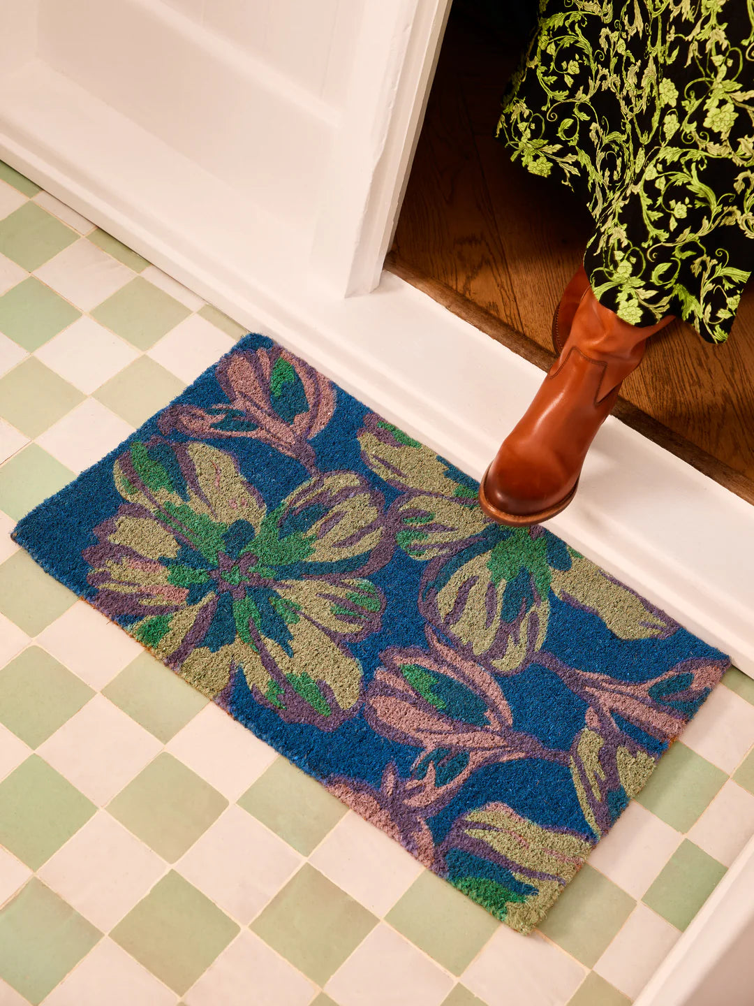 Tulip Door Mat | Blue