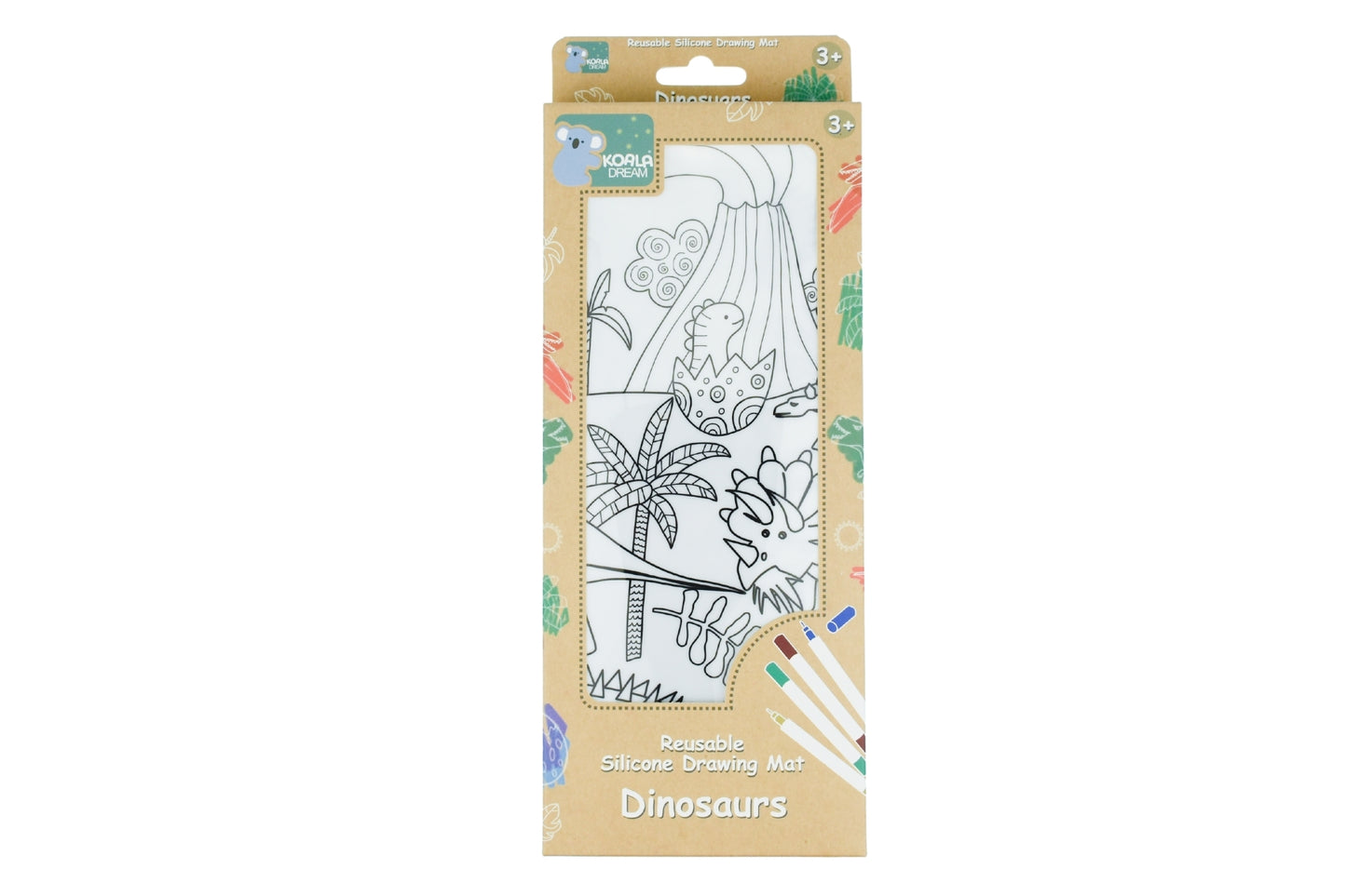 Reusable Silicone Drawing Mat | Dinosaurs