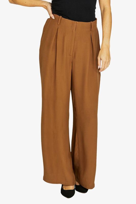 Sammi Wide Leg Pant | Chestnut