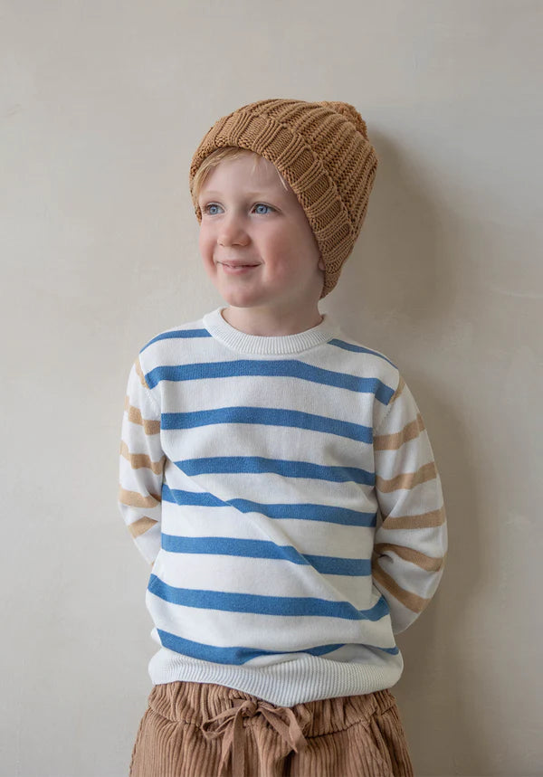 Knit Jumper | Moon Blue Stripe