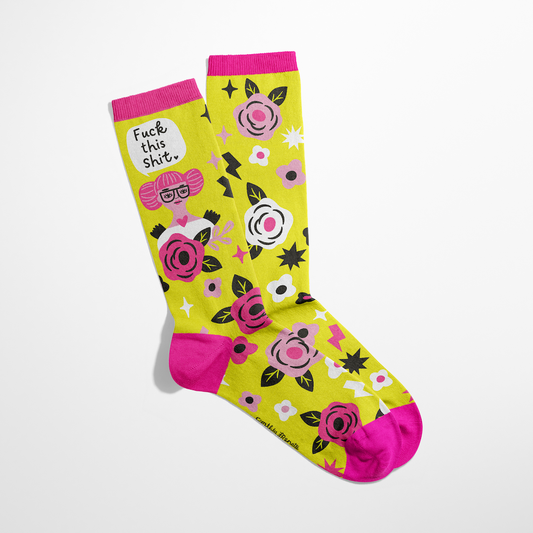 Fuck This Shit | Grumpy Angel Socks