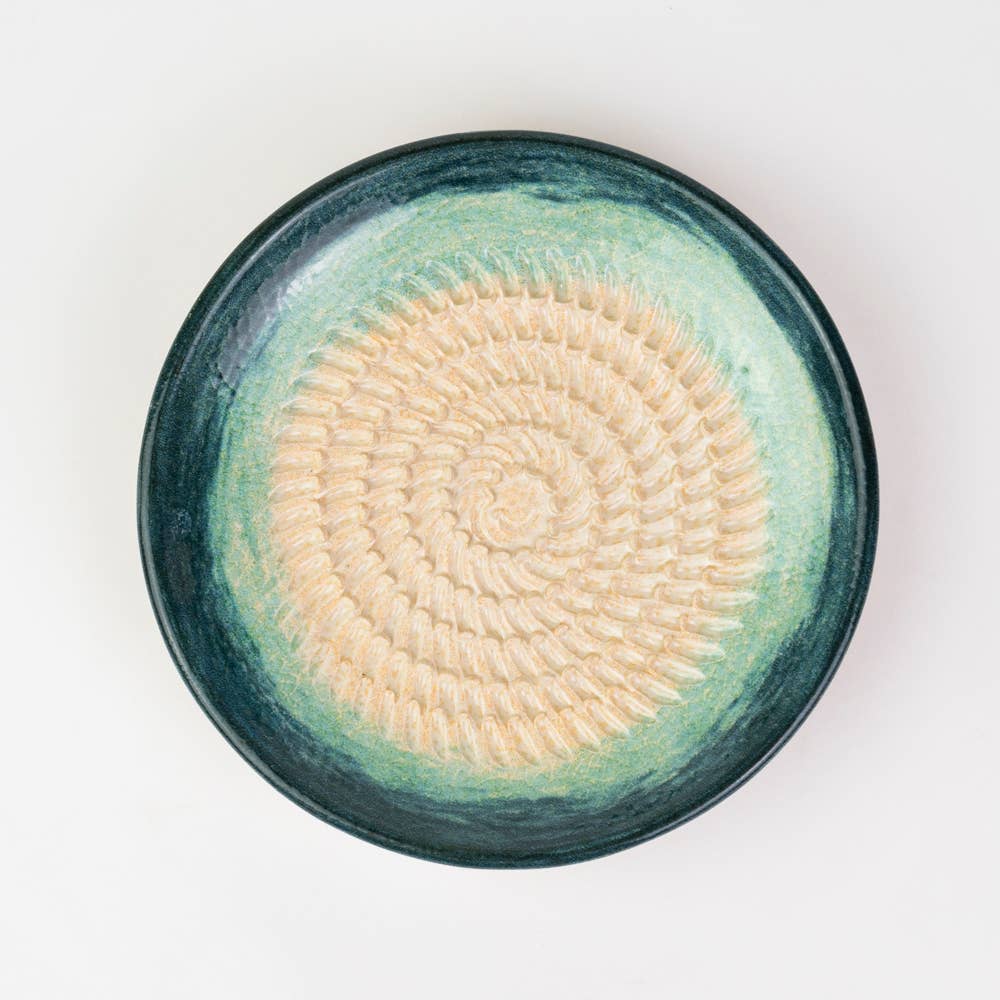 **LANDING SOON** Small Ceramic Garlic Grater Plate | Turquoise - Brisa